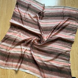 Striped Pink and Brown Scarf